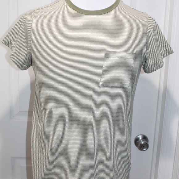 Saturdays New York City Other - Saturday’s NYC Tee T Shirt Cotton Green White Striped Crew Neck Size M